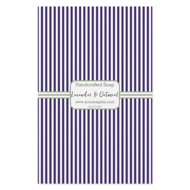 Dark Purple Vertical Stripe Soap Wrap Paper Sheet