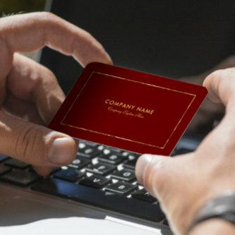 Dark Red Gold Border And Typography