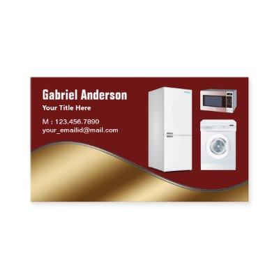 Dark Red Gold Home Appliances Repair