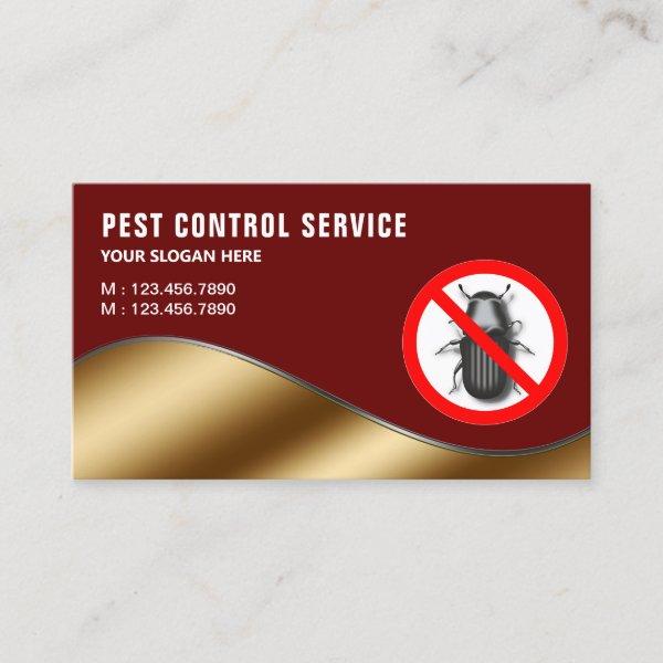 Dark Red Gold Pest Control Service