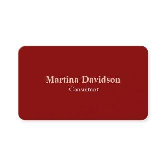 Dark Red Modern Creative Elegant