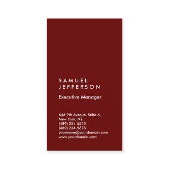 Dark red professional plain modern stylish