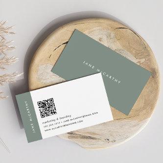 Dark Sage | Modern Minimalist QR Code