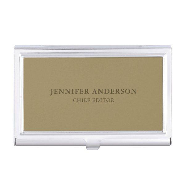 Dark Tan Brown Color Professional Modern Plain  Case