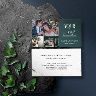 Dark Teal Your Logo Photo Collage Photographer