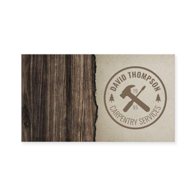 Dark Wood Grain Minimalist Professional