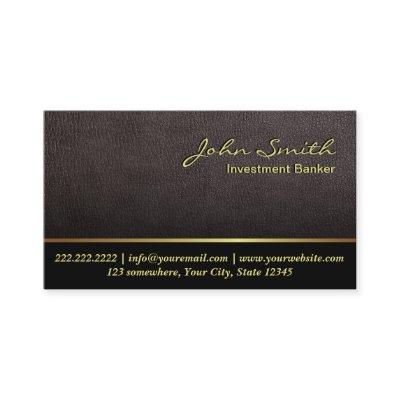 Darker Leather Investment Banker