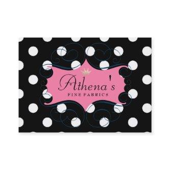 Darling Pink Frame On Black and White Polka Dots