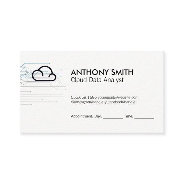 Data Analyst with Icon Appointment Card