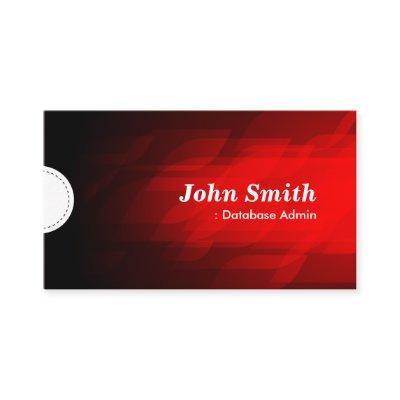 Database Admin - Modern Dark Red