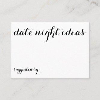 Date Night Ideas Suggested By Cards