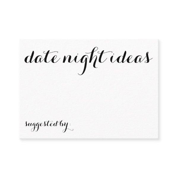 Date Night Ideas Suggested By Cards