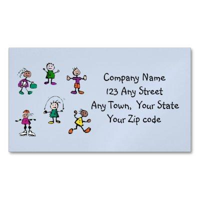 day care,child care, teacher or babysitting blue  magnet