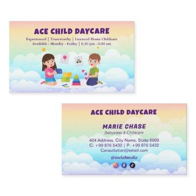 Daycare Professional Business | Rainbow cloudy
