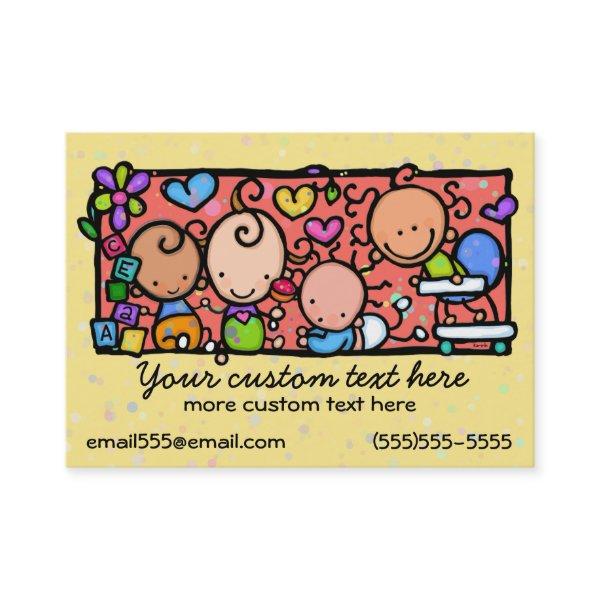 Daycare Toddlers Baby Nursery Babysitting template