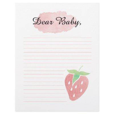 Dear Baby Berry First Time capsule letter Letterhead