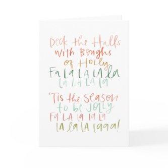Deck the Halls Colorful Greeting Card