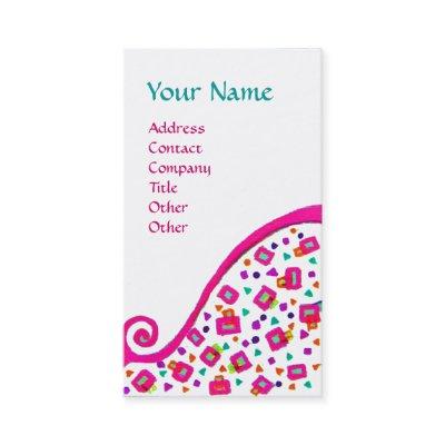 DECO MONOGRAM Abstract Pink Fuchsia White