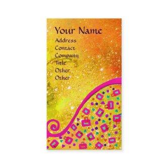 DECO MONOGRAM , Yellow Pink Fuchsia Blue Sparkles
