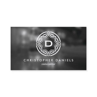 DECORATIVE CIRCLE LOGO with YOUR INITIAL Photo