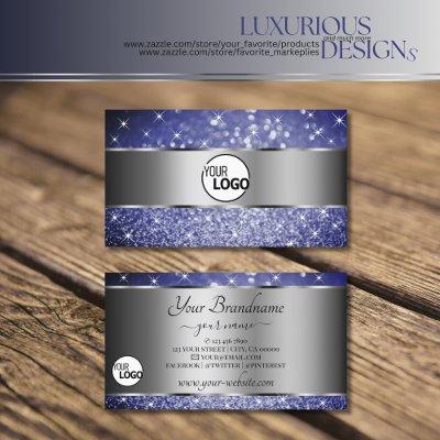 Deep Blue Glitter Luminous Stars and Logo Silver