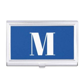 Deep Blue Initial Letter Monogram Modern Stylish  Case