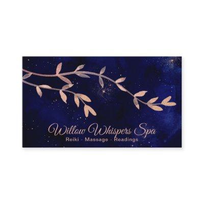 *~* Deep Blue Night Sky Botanical Willow Branch
