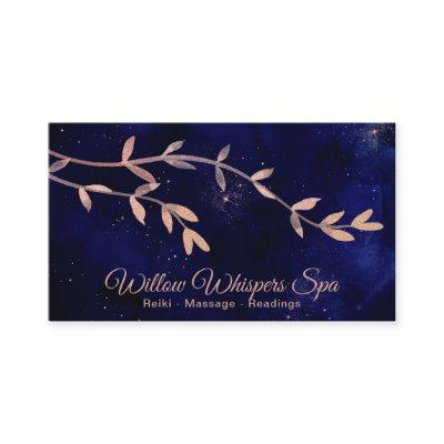 *~* Deep Blue Night Sky Botanical Willow Branch