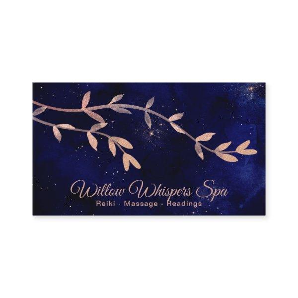 *~* Deep Blue Night Sky Botanical Willow Branch