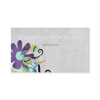 Deer Swirls Purple Flower Grey Background