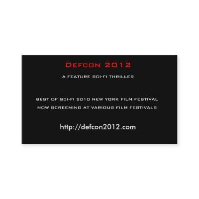 Defcon 2012, A FEATURE SCI-FI THRILLER
