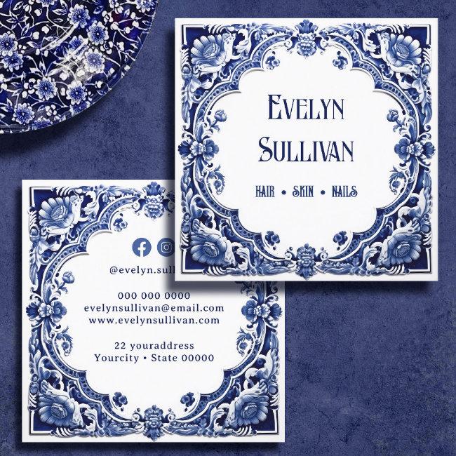 Delft blue floral