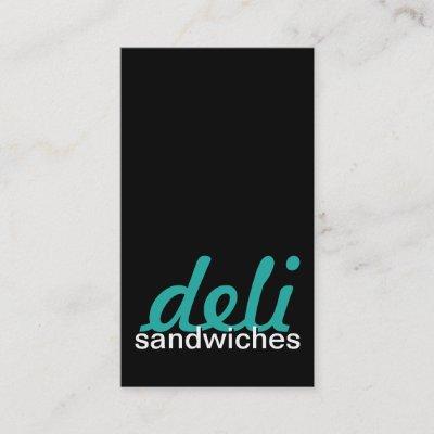 deli sandwiches punch card
