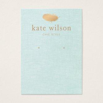 Delicate Feather Earring Display Card