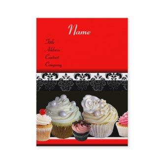 DELICIOUS CUPCAKES DESERT SHOP, black red