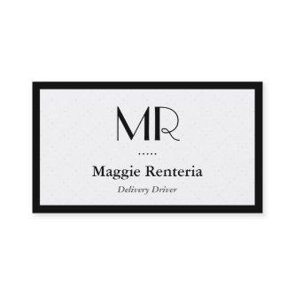 Delivery Driver - Clean Stylish Monogram
