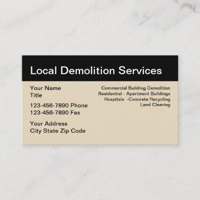 Demolition Services Simple Design