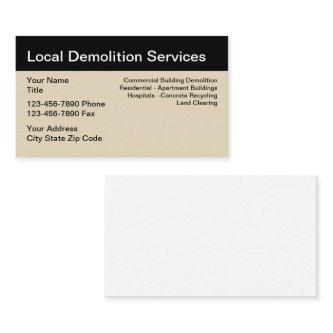 Demolition Services Simple Design