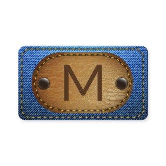 Denim Brown Stitched Leather | Monogram