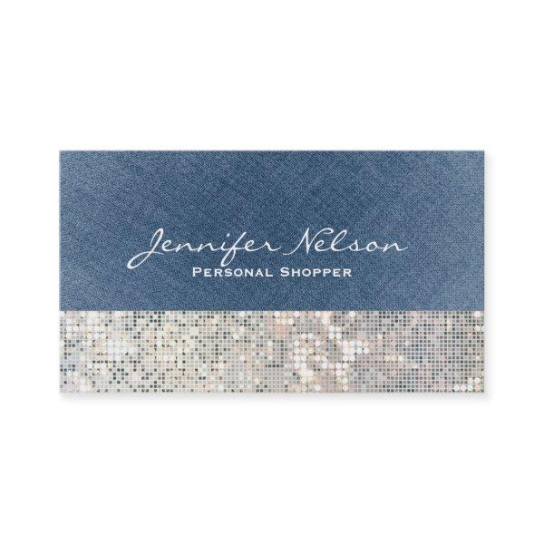 Denim Sequin Glitter Glamour Glitz