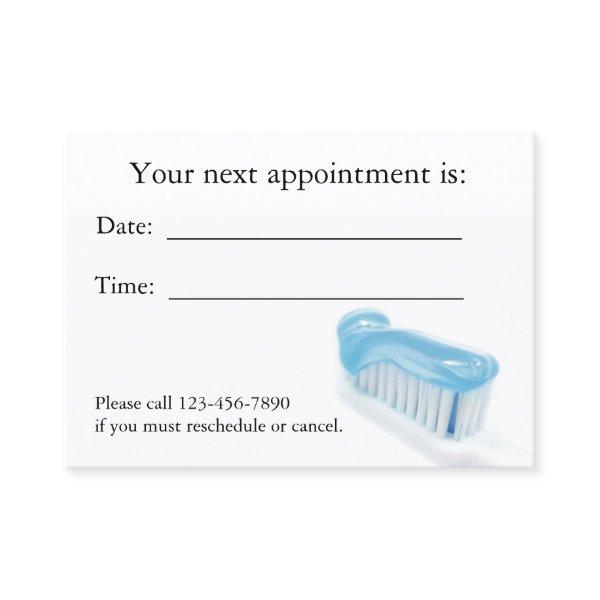 Dental Appointment Card