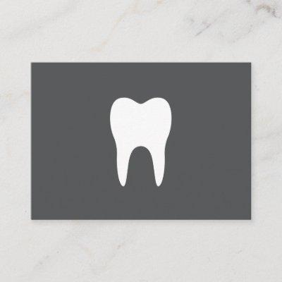 Dental appointment cards - gray, white tooth logo