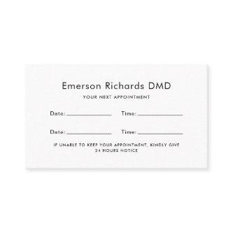 Dental appointment reminder cards - custom color