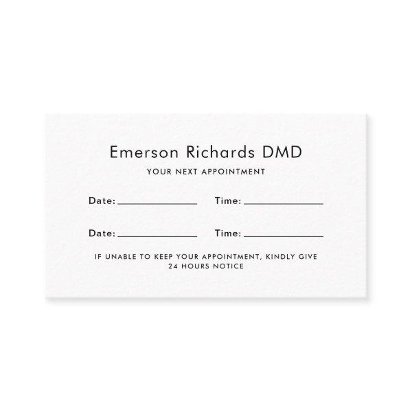 Dental appointment reminder cards - custom color