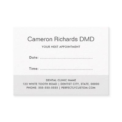 Dental appointment reminder cards - gray shades