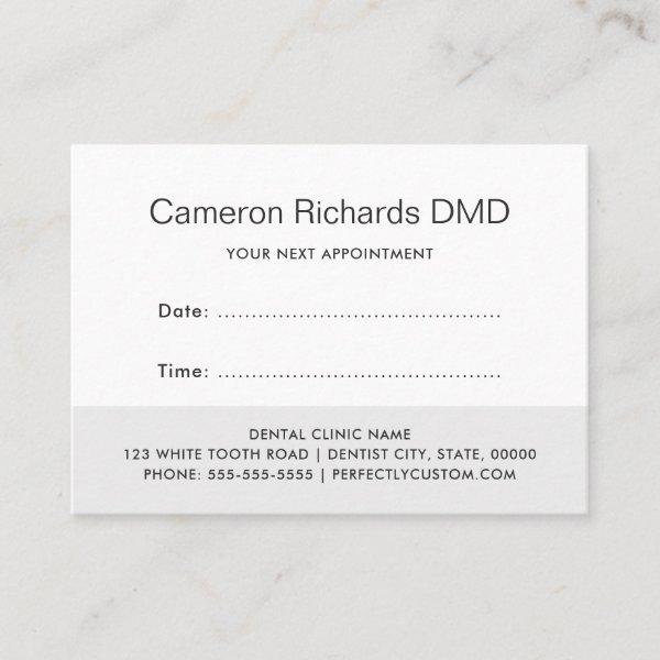 Dental appointment reminder cards - gray shades