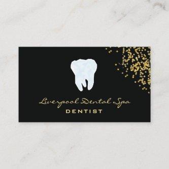 Dental Studio Logo ​Dentist Black Glitter gold