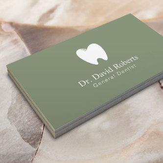 Dental Tooth Logo Sage Green Dentist Appointment