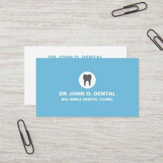 Dentist, dental blue  with tooth logo