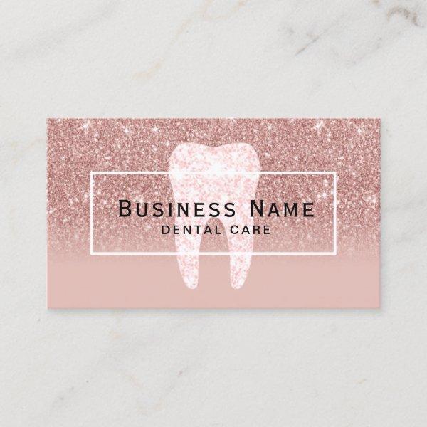 Dentist Glitter Tooth Rose Gold Ombre Dental Care
